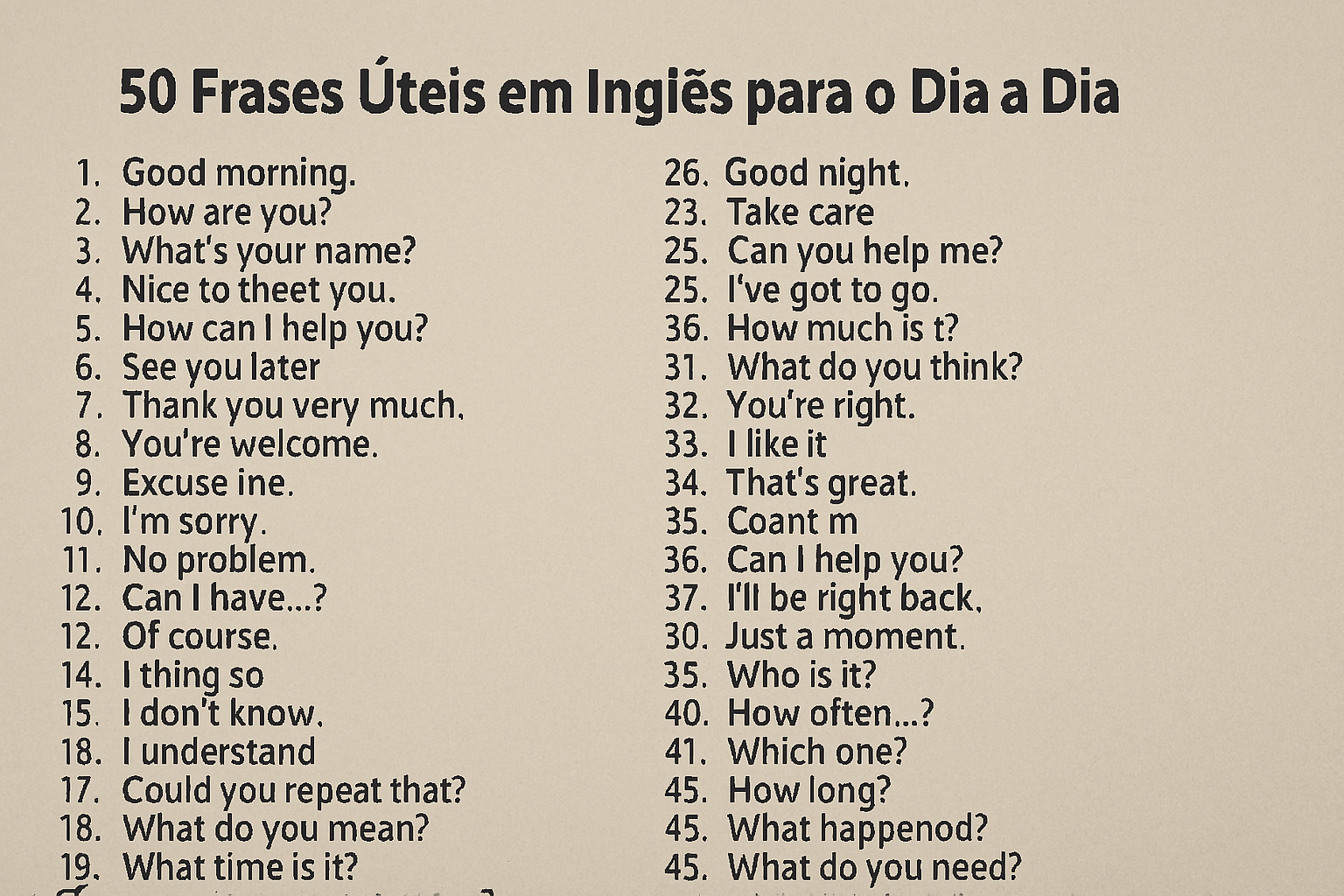 50 Portuguese Phrases
